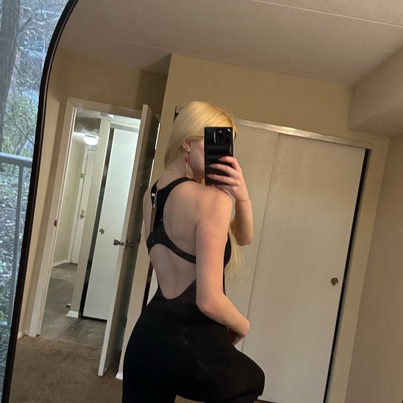 NWt women's size small black one piece (flared pants) - Picture 3 of 3